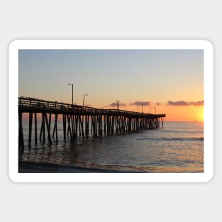 Virginia Beach Pier at Sunrise Sticker